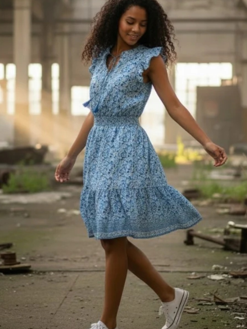 Vineyard Vines Blue Floral Mini Dress